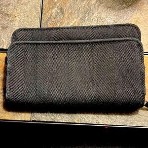 Thirty One Black Canvas Wallet Wristlet